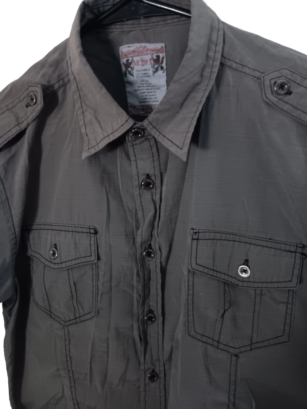 Men's Gray Lightweight Shirt Jacket